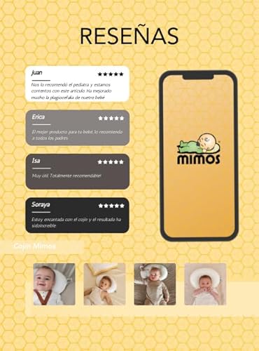 Miniatura 5 de Mimos Cojín Para Bebés Ayuda A Prevenir Y Tratar La Plagiocefalia Producto Transpirable Y Esponjoso No Incluye Funda Disponible En 4 Tallas M