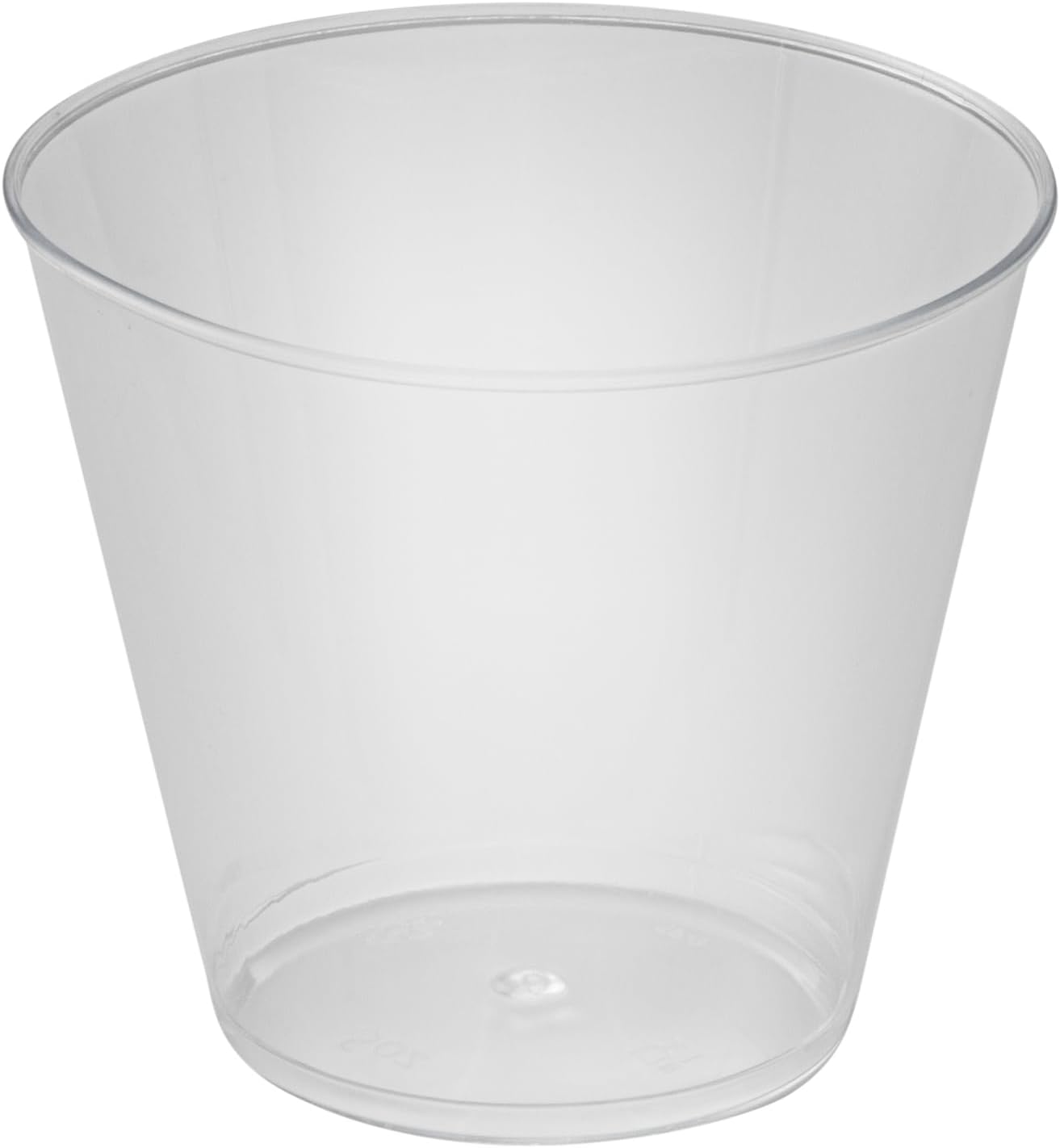 Restaurantware RW Base 5 Ounce Party Cups 20 Disposable Drinking Cups - With Rolled Rim Round Clear Plastic Cocktail Glasses Serve Vodka Tequila Or Whiskey For Birthdays Weddings And More - Image 2