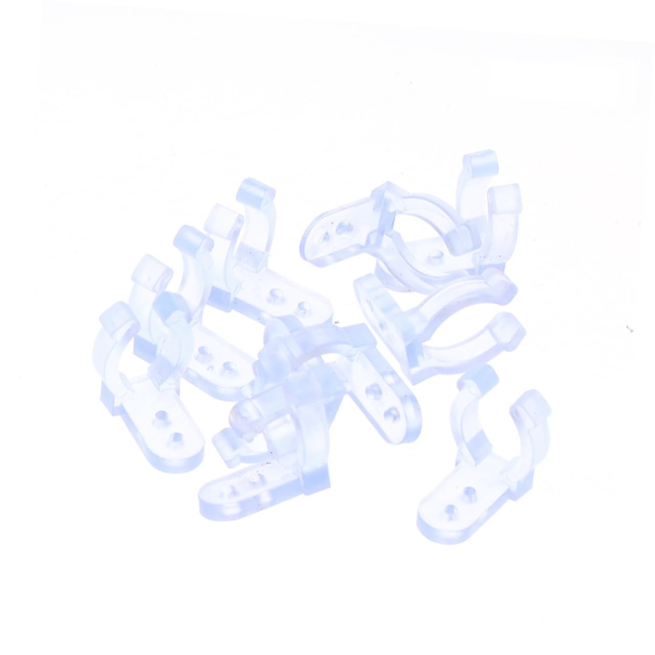 ABOOFAN 10Pcs Clear PVC LED Rope Light Clips Mounting Clips for Round Rope Lights for Indoor Outdoor Use for Christmas Events and Home Decoration