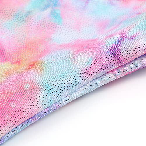 Image of HOZIY Gymnastics Leotards for Girls with Shorts Toddlers Biketards Rainbow Unicorn Dinosaur Mermaid Leopard Flower Galaxy