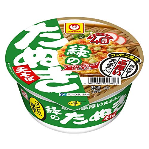 マルちゃん 緑のたぬき天そば ぶ厚い特製天ぷら入り X1箱