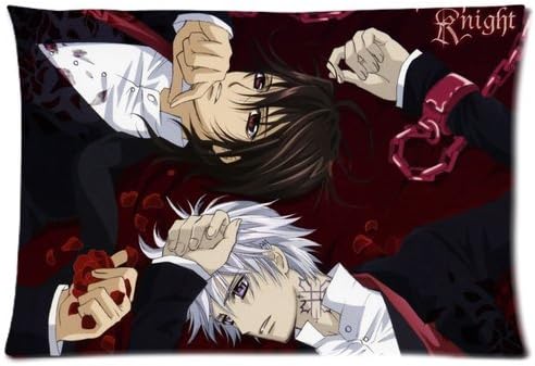 Japanese Anime Vampire Knight BL Boys Love Romantic Personalized Custom Bed Pillow Zippered Pillowcase Cover In Size 20 * 30 Inch (Tow Sides)