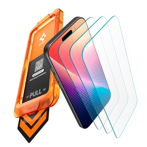Image of Spigen AlignMaster S Tempered Glass Screen Protector Guard for iPhone Air [3 Pack]