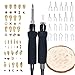 U.S. SOLID Wood Burning Kit Tool Station Dual Pyrography Pen Burner for Adults 2-in-1 Solid-Point 200℉~480℉ w/Temp Display and Wire-Nib 250℉~750℉ with Various Accessories