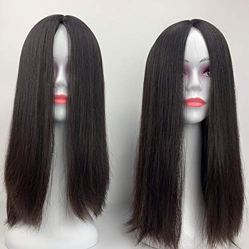 100 European Virgin Human Hair Jewish Wig Shevy Cap Kosher Wigs Thick End Silk Top None Lace Wig(18inch)