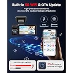 REDTIGER 4K 3 Channel Dash Cam, 5GHz WiFi Built-in GPS with 64GB Card, 2160P+1080P+1080P Front and Rear Inside, Triple Car Camera with 3 Inch Screen, IR Night Vision, G Sensor, WDR, Parking Mode(F17) - Image 4