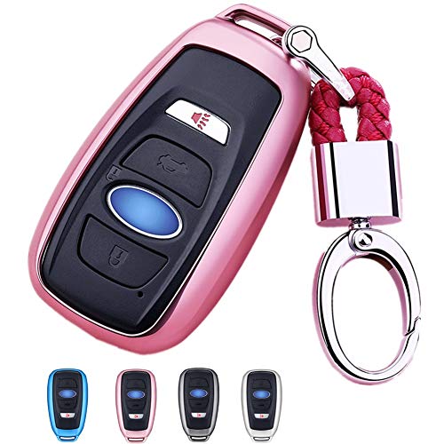 Mofei for Subaru Key Cover Fob Shell Case TPU Protector Holder with Key