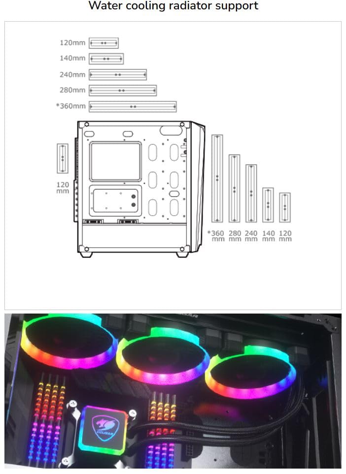 Image of Cougar MX660-T RGB Advanced Mid-Tower Case with COUGAR's Iconic DNA, Black