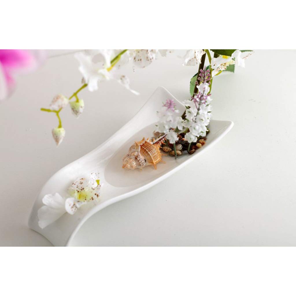 Fiori Artificiali Decorazione Orchidee Artificiali - Composizioni Floreali Phalaenopsis Finta Phalaenopsis Vaso con Vaso in Porcellana Decorazione Bonsai per Casa/Cucina/Camera da Letto/Sala da Pranzo