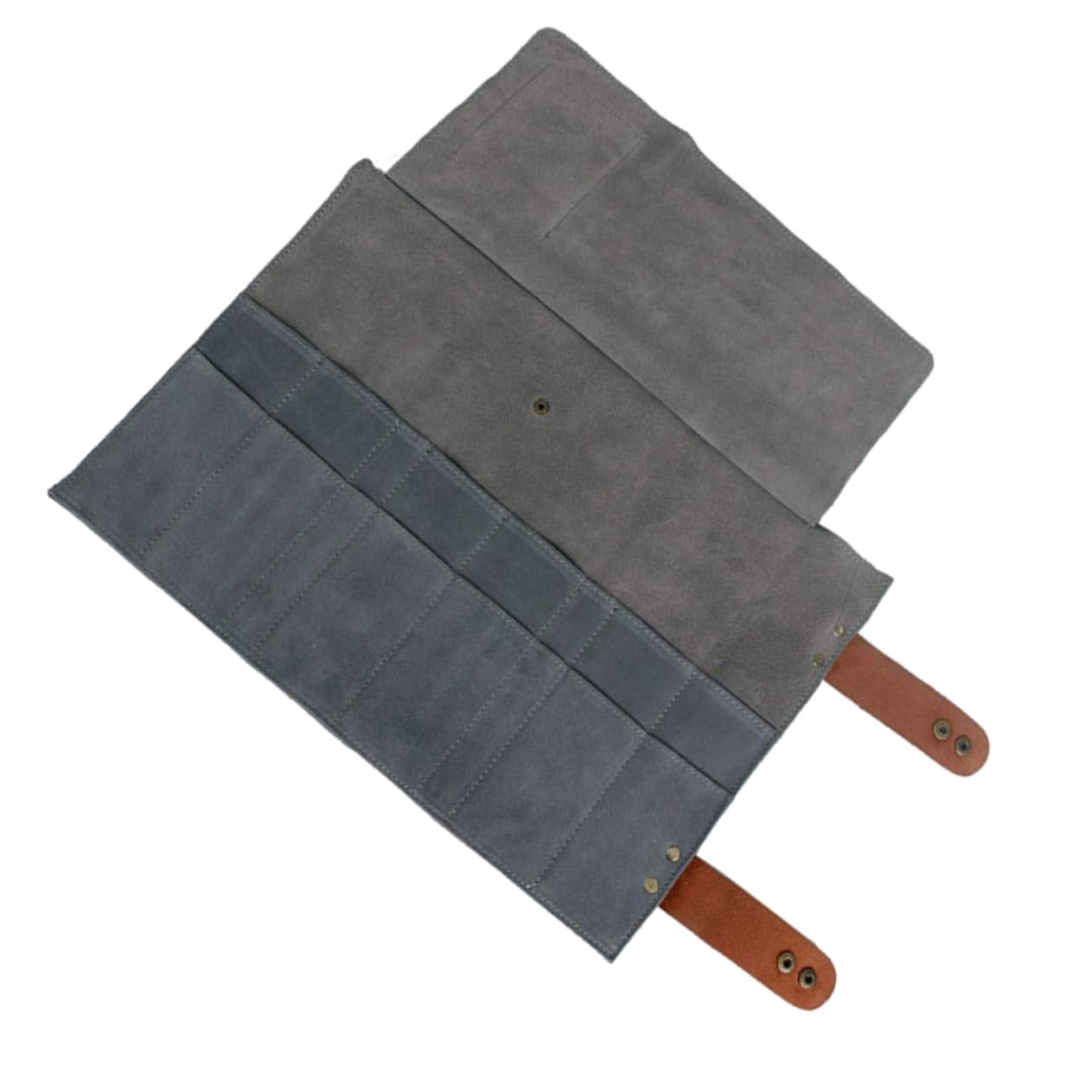 VICASKY Paquet D’outils de Coiffure pour Coiffeur, Cuir, 12 Compartiments, Design Enroulable, Rangement des Ciseaux et Peignes, Usage Salon de Beauté