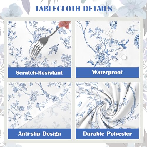 Nappe résistante aux taches Chinoiserie imperméable et lavable pour table