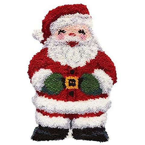 ZUSFUL Latch Hook Rug Kit Crochet Yarn Kits Embroidery Carpet Set Needlework Latch Hook Kit Unfinished Crocheting Rug Christmas Decoration Cover