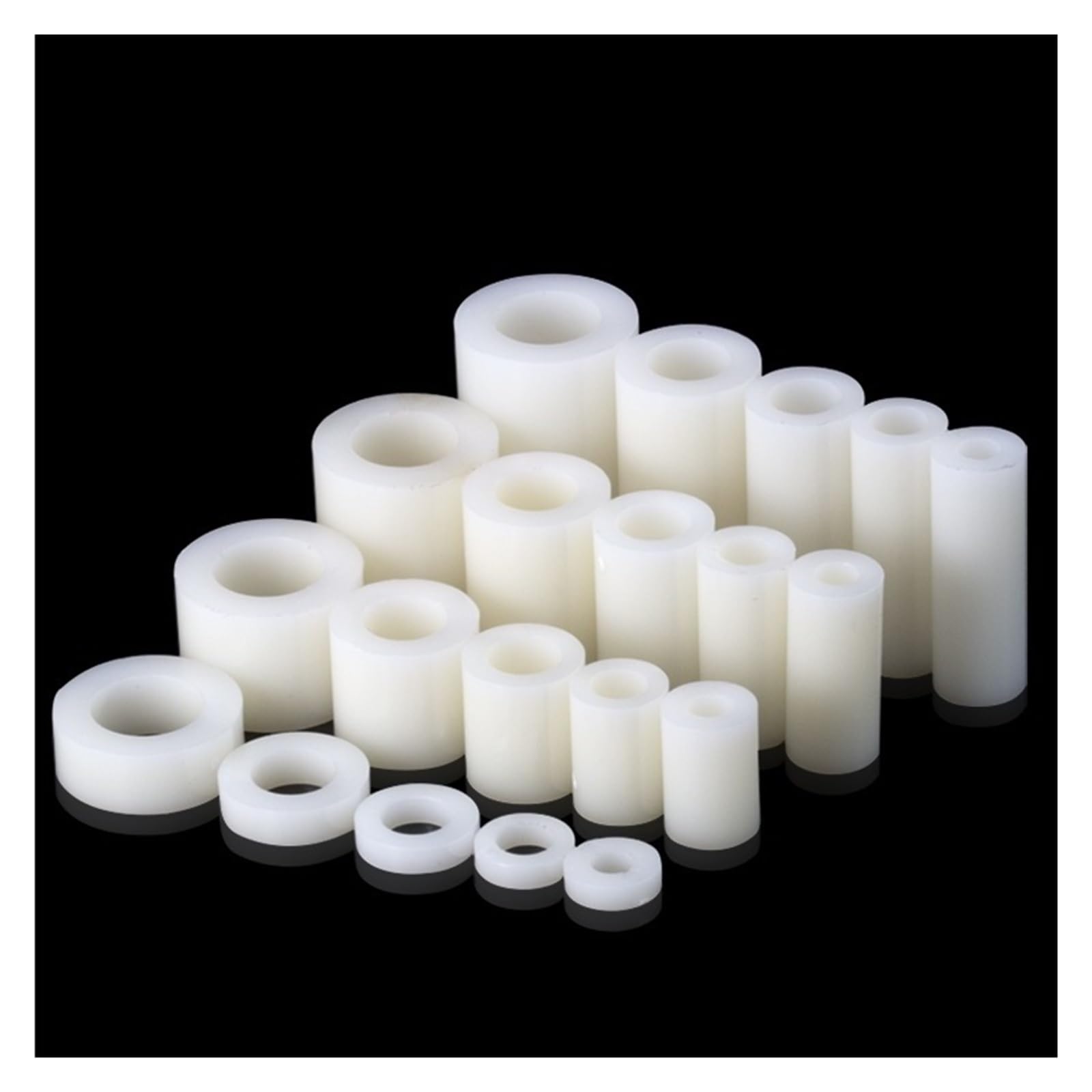 M3M4M5M6M8 ABS-Isolationssäule Kunststoffisolierung Nylonbolzenpolster Hohe Unterlegscheibe Dichtung PCB-Leiterplattenstützsäule Abstandshalter(100pcs,14x8x20)
