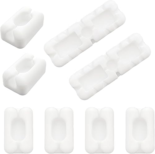 Miniatura 7 de Organizador de cables de silicona para cables, clips de cuerda de luz, organizador de cables de electrodomésticos, organizador de cables de Negro