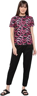 Aarika Womens Sports Wear Blue Colour Abstract Print Nylon Swim Suit Price In India