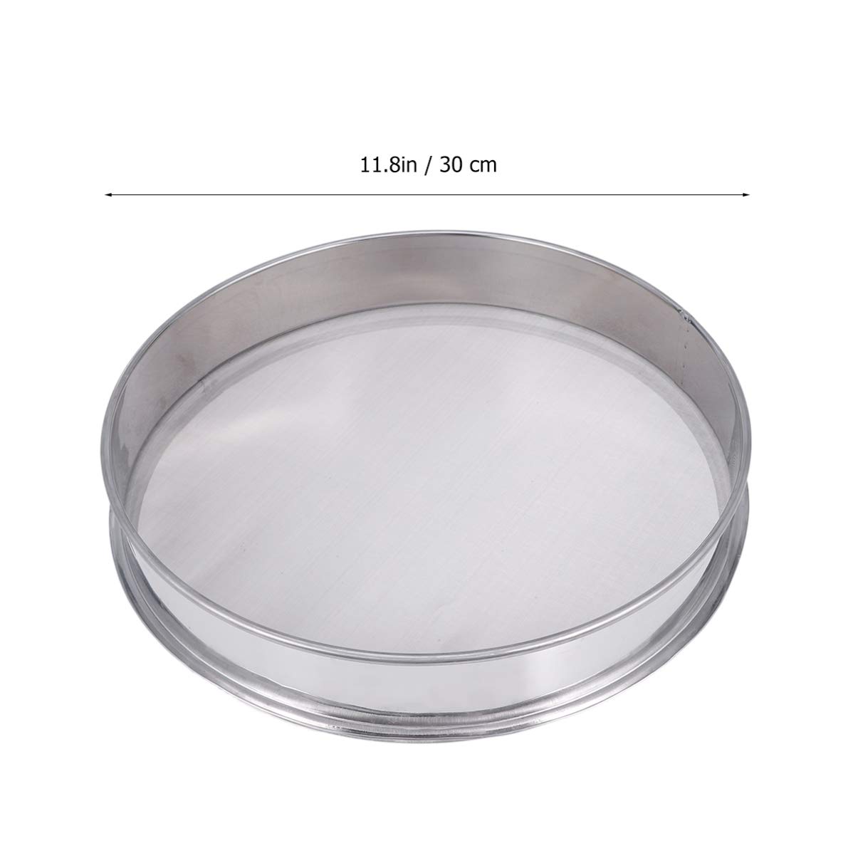 Tamiz de malla fina Tamiz de polen de hierbas Extractor de coctelera Tamiz de harina de malla 150 Tamiz de micras Colador de alimentos de acero inoxidable for panadería casera Cacao en polvo 30 cm