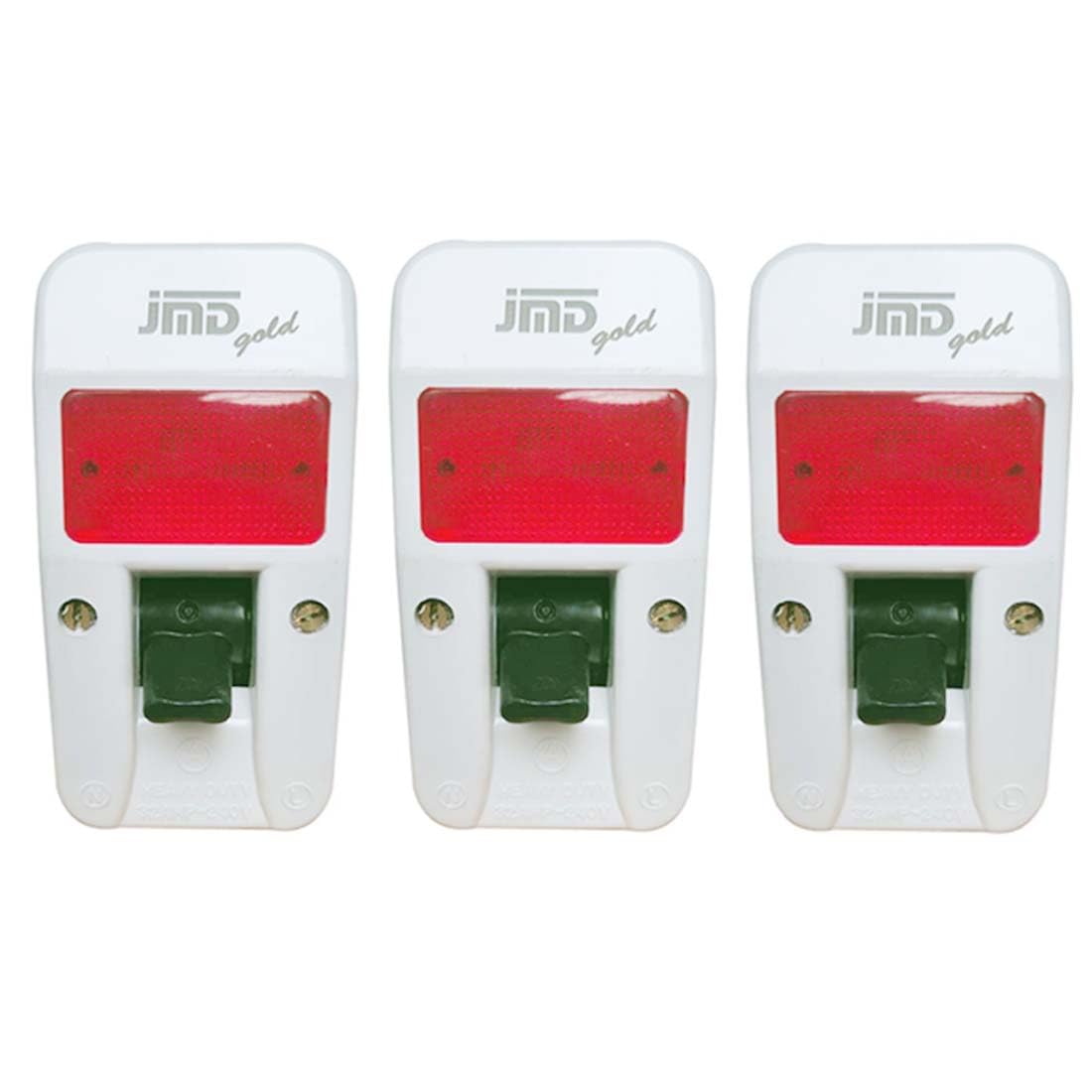 Jmd Gold ISI Mark Deluxe Surface D.P. Switch 32/Amp with Indicator 240V Heavy Duty | Unbreakable Surface D.P. Switch White (SET OF-3)