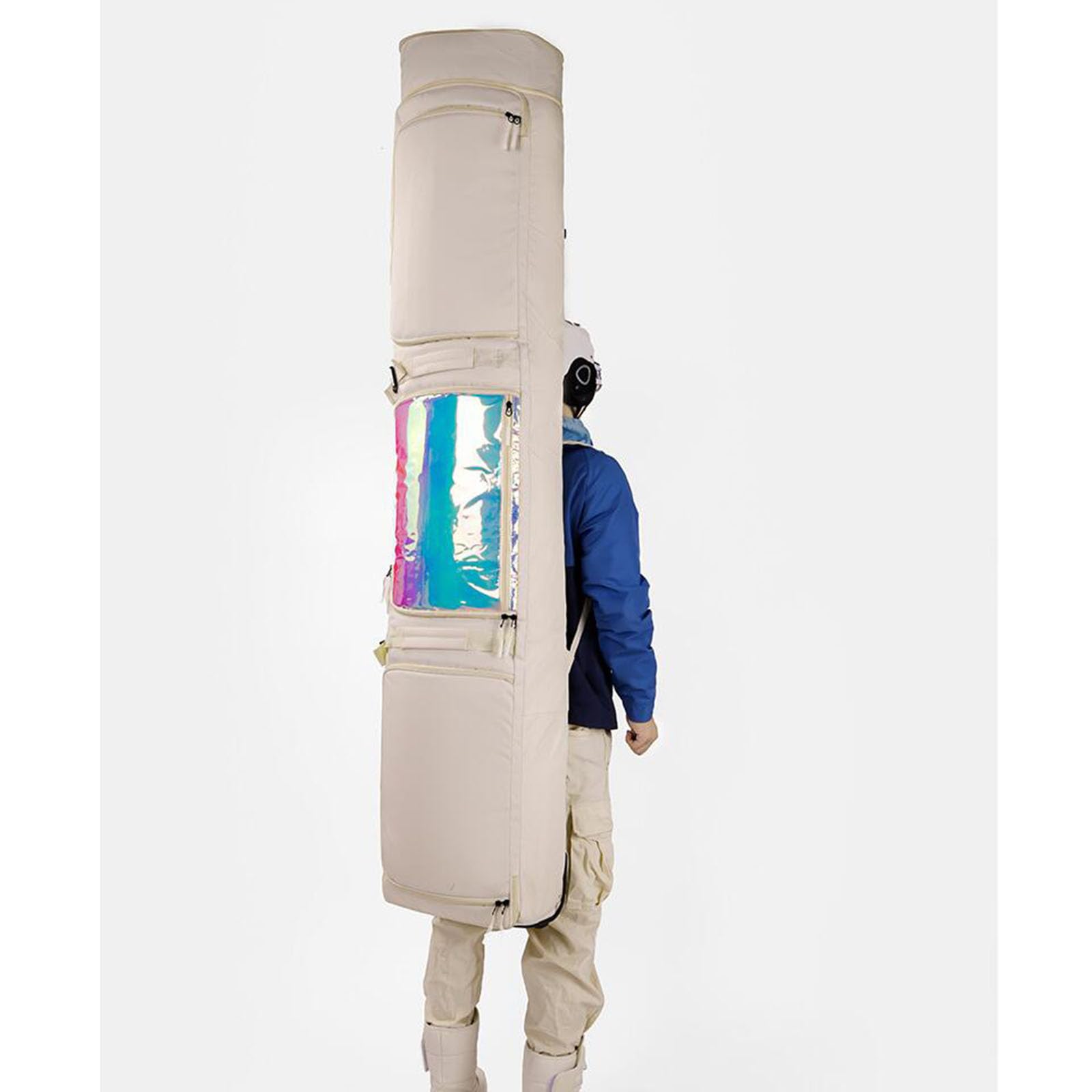 Bolsa de esquí con Ruedas y Correas para el Hombro para Snowboard, para Deportes Invierno, Equipo para Exteriores, Bolsa Almacenamiento para
