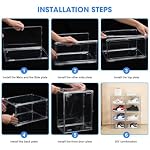 2-Pack Stackable Clear Shoe Boxes Organizer, Fit up to US Size 14 - Image 6