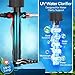 Flexzion Pond UV Lights for Outdoor Ponds - 55W XL Light, 13209 Capacity, 5000L/H UV Pond Clarifier for Outdoor Ponds, Clears Water in Days (CUV-155)