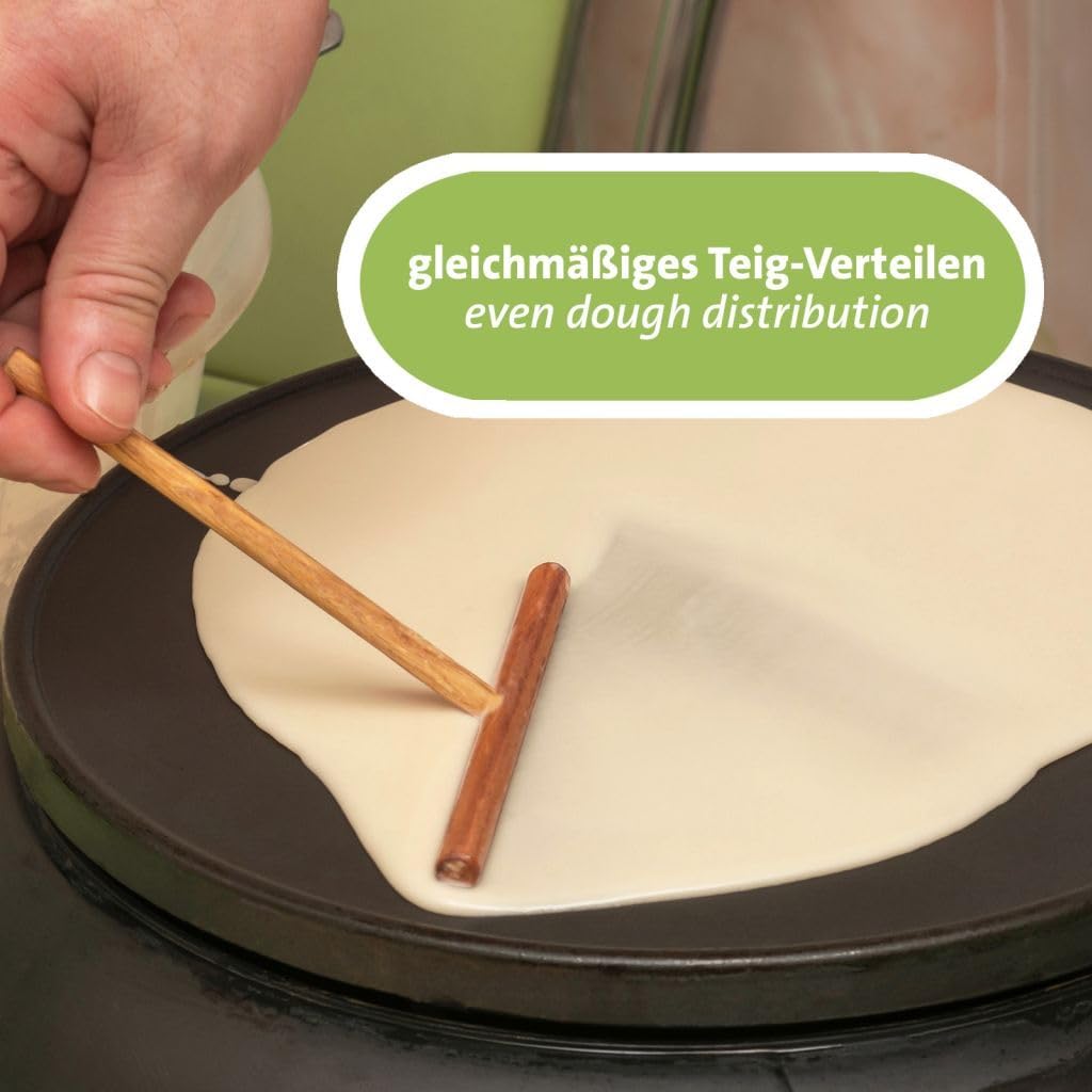 Westmark Woody Crepe Spatula and Dough Spreader - Practical Set for Effortlessly Making Delicious Crepes and Thin Pancakes - Wood, 2-Piece