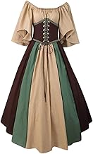 Susenstone 2024 Robe Medievale Femme Grande Taille Victorienne Steampunk Gothique Vintage Medievale Steampunk Costume MéDiéVal Femme DéGuisement Victorienne DéGuisements Dress Halloween Renaissance