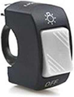 Handlebar Switch 22mm ON/OFF Motorcycle Switch Push Button 12V Button Connector Handlebar Switch for ATV Electronic Bike Scooter Motorbike Switch Replacement (Color : Gray)