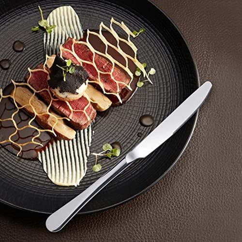 FOXAS Set of 6 Table Knives, Stainless Steel Dinner Knives, 23CM Stainless Steel Table Knife, Heavy-duty Table Cutlery Set, Bon Appétit Series