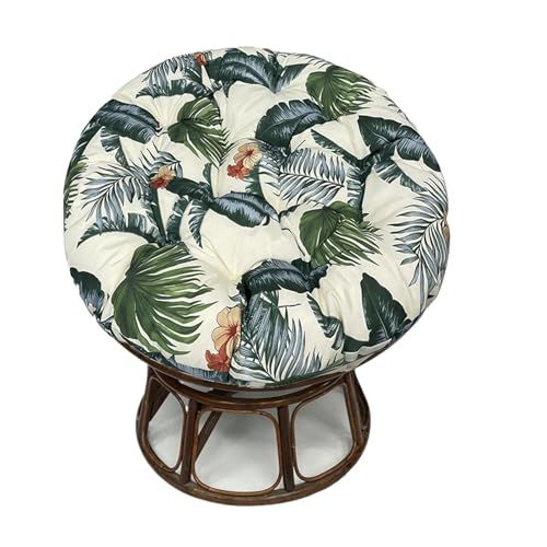 Water Resistant Cushion, Thickened Soft Egg Chair Cushion, Large Round Fluffy Cushion with Securing Straps and Ultra Soft Material