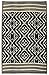 Fab Habitat Outdoor Rug - Waterproof, Fade Resistant, Crease-Free - Premium Recycled Plastic - Tribal Boho Neutral - Patio, Deck, Porch, Balcony, Laundry Room - Kilimanjaro - Black - 4 x 6 ft
