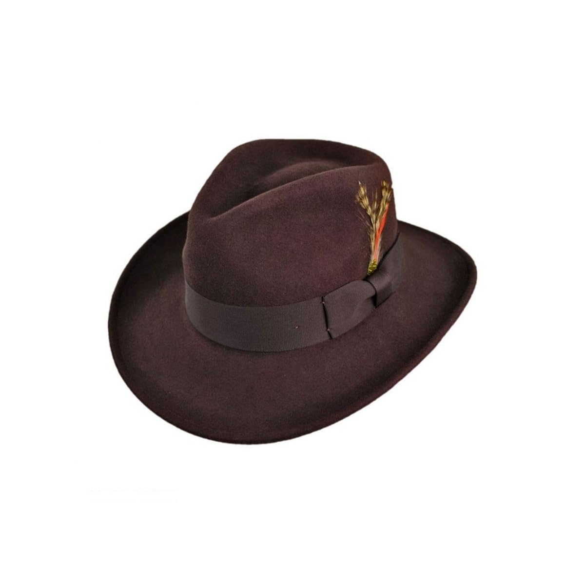 Jaxon Crushable Ford Fedora (X-Large, Brown)