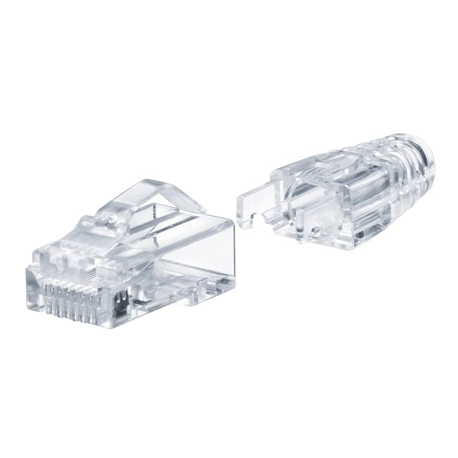 Buerjia 6RJ45 キャップ付き 100セット Amazon.co.jp