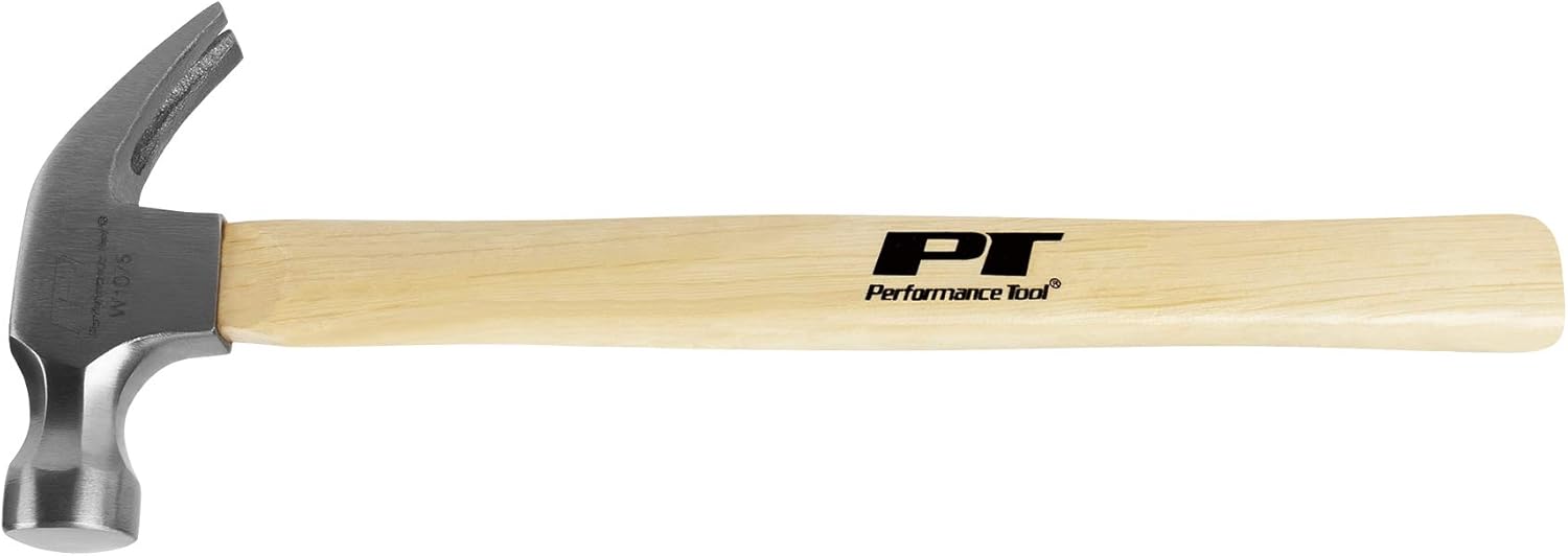 Performance Tool W1075 8 oz. Wood Handle Claw Hammer : Tools & Home Improvement
