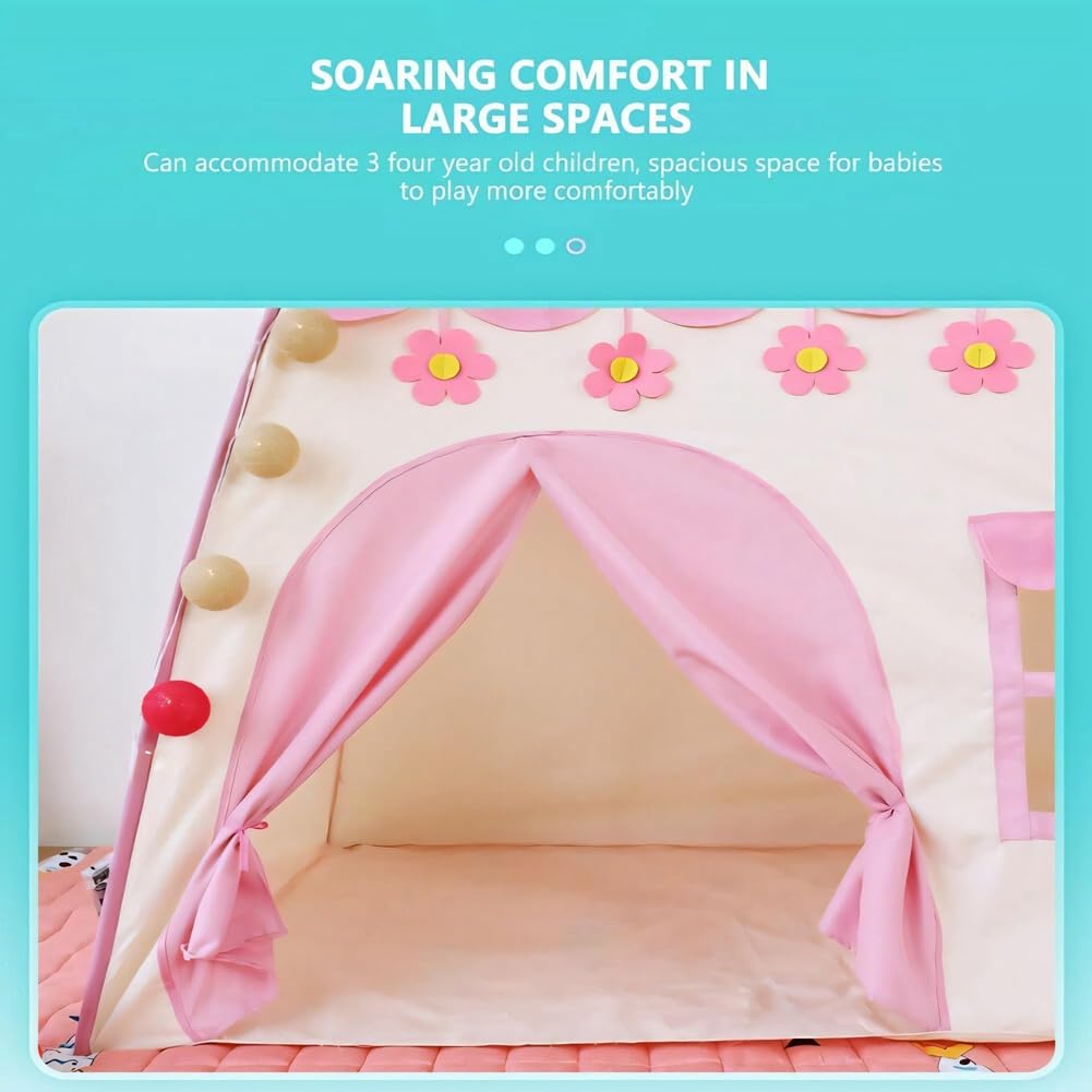da Gioco per Interni Ed Esterni, da Principessa per Ragazze, Regalo per Bambini, per Bambini di Dimensioni, Facile da Installare, Facile da Usare, Rosa
