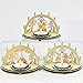Produktbild Unbekannt Sigro 3 Verschiedene Laser Arc Teelichthalter, 8 x 7 x 12 cm, Holz, Beige, 12 x 7 x 8 cm