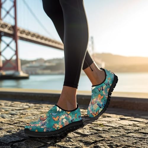Image of Womens Slip On Walking Shoes Non Slip Loafer Breathable Holiday Travel Shoe Lightweight Casual Low Top Sneakers SizeUS 5.5-11.5