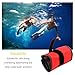 HERCHR Scuba Marker, High Visibility SMB Scuba Diving Surface Marker Buoy with Reflective Strip and Clip Nylon Sharks Pattern Inflatable Safety Signal Tube Underwater Diving Accessories(Orange)