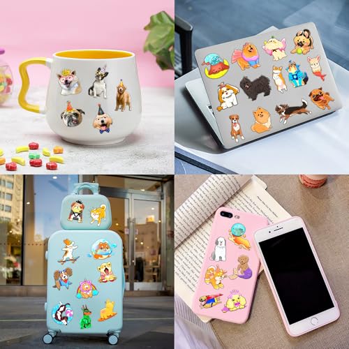 Image of 96 PCS Pre-Cut Dog Temporary Tattoos for Kids First Birthday Party Favors | Super Cute Pet Themed Supplies, Decorations, Animal Fake Tattoo Stickers School Rewards Prizes & Gifts Boys & Girls