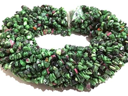 Naturalna paczka 5 sznurków 84 cm RUBY ZOSINITE nieszlifowane koraliki / koraliki z kamieni szlachetnych o dowolnym kształcie| 4-5 mm gładkie nierówne gładkie koraliki do produkcji biżuterii | luźne koraliki | jakość AAA | odpryski samorodek