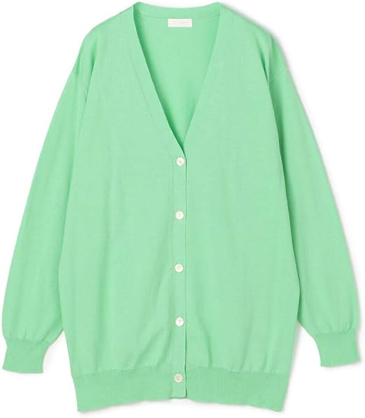 Amazon ボールジィ ハイゲージコットン Vネック カーディガン レディース S 9号 53 グリーン カーディガン ボレロ 通販