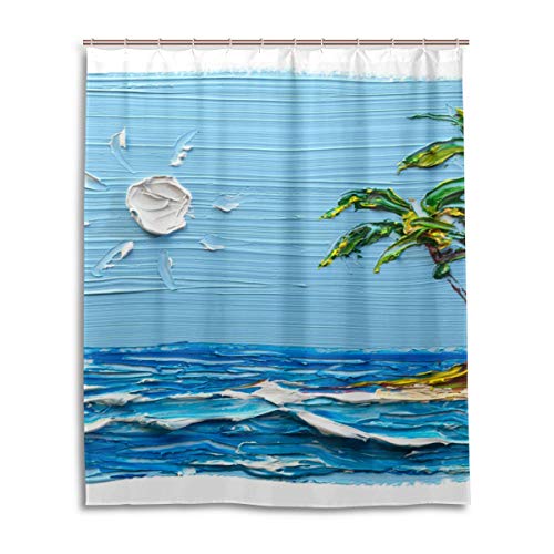 Douche Tissu Rideaux Theme De La Plage