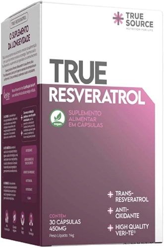 Resveratrol 450mg True Source 30 Cápsulas