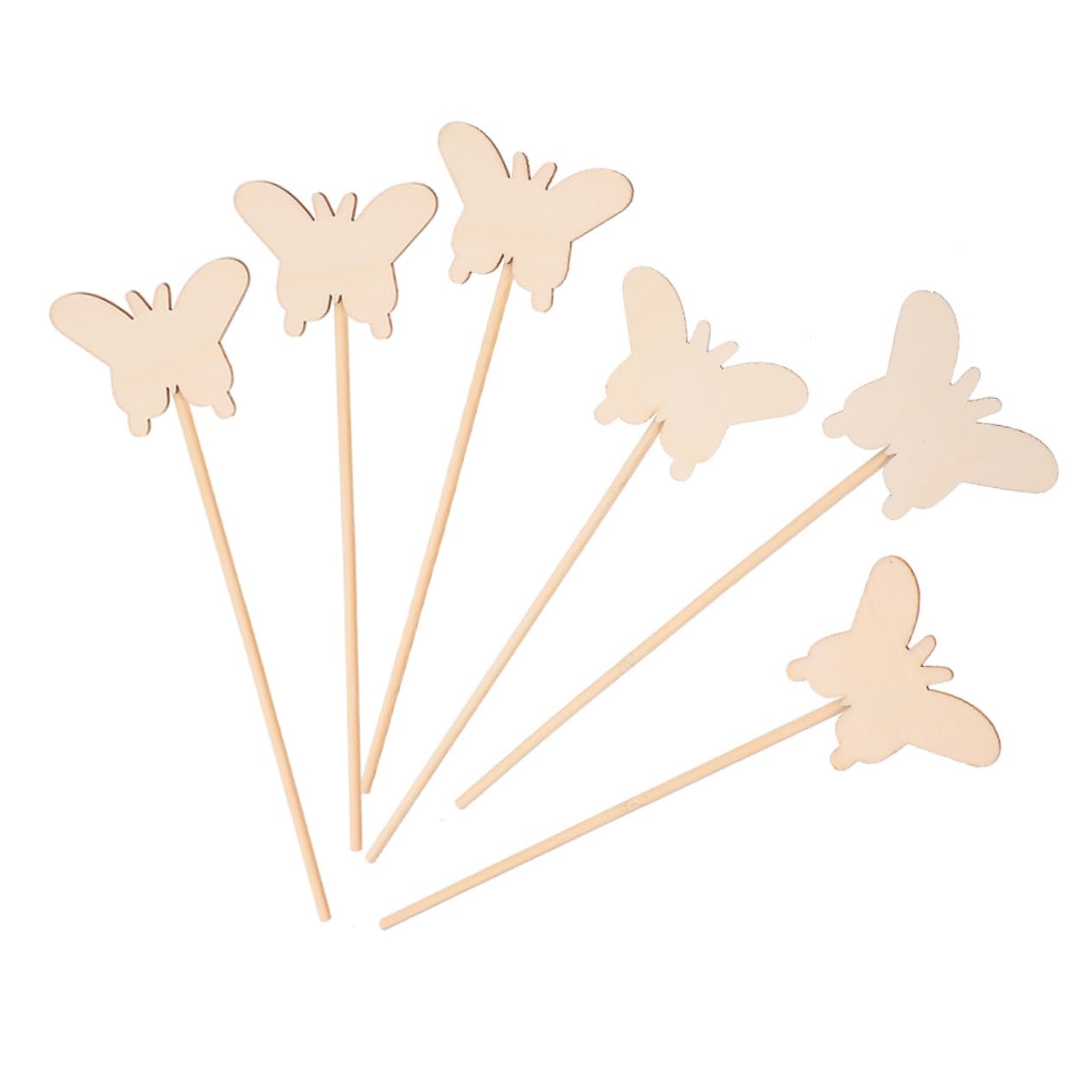 VANZACK 6Pcs DIY Fairy Wands Craft Unfinished Fairy Stick Painting for Creative Art Projects and Fun Birthday Party Decorations