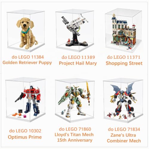 Akrylowa gablota do Lego Figurka Action Funko Pop Makieta Rzeźba Przezroczysty stojak do kolekcji Pudełko z wyświetlaczem przeciwpyłowym do przechowywania zabawek 【Biały, 30x30x40cm】