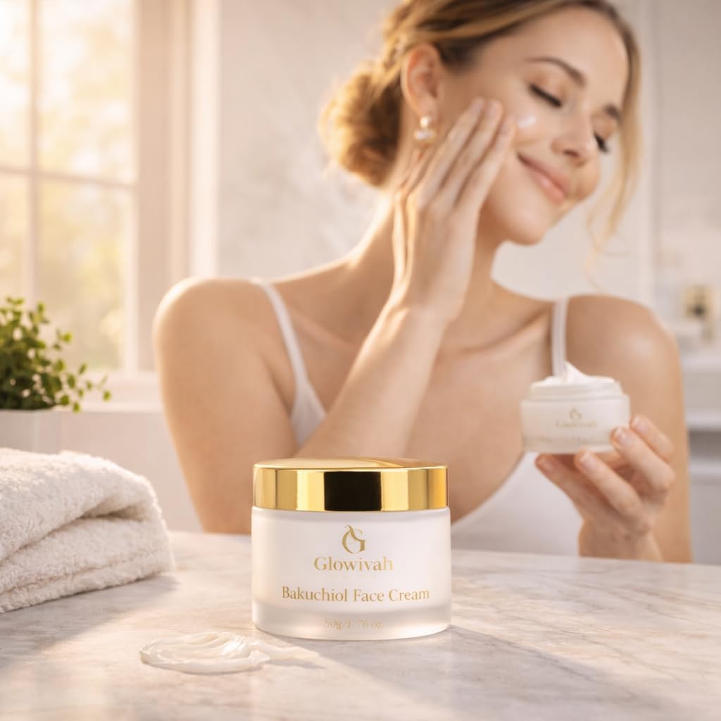 BAKUCHIOL FACE CREAM Advanced Anti-Aging Moisturizer with Natural Retinol Alternative | Firms, Brightens & Hydrates Reduces Wrinkles, Fine Lines & Dark Spots Gentle for All Skin Types