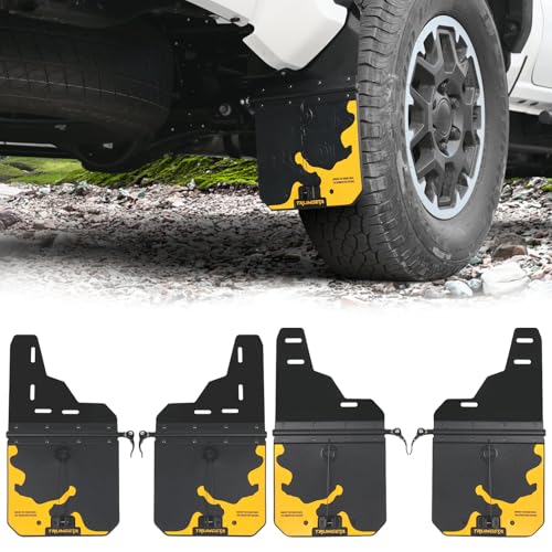 Image of Trumgeta 4PCS Upgraded Adjustable Truck Mud Flaps Fit for Jeep Wrangler JL Without Rock Rails 2018-2026 Splash Guards Mudflaps for Pickup Trucks Accessories (Exclude Rubicon)