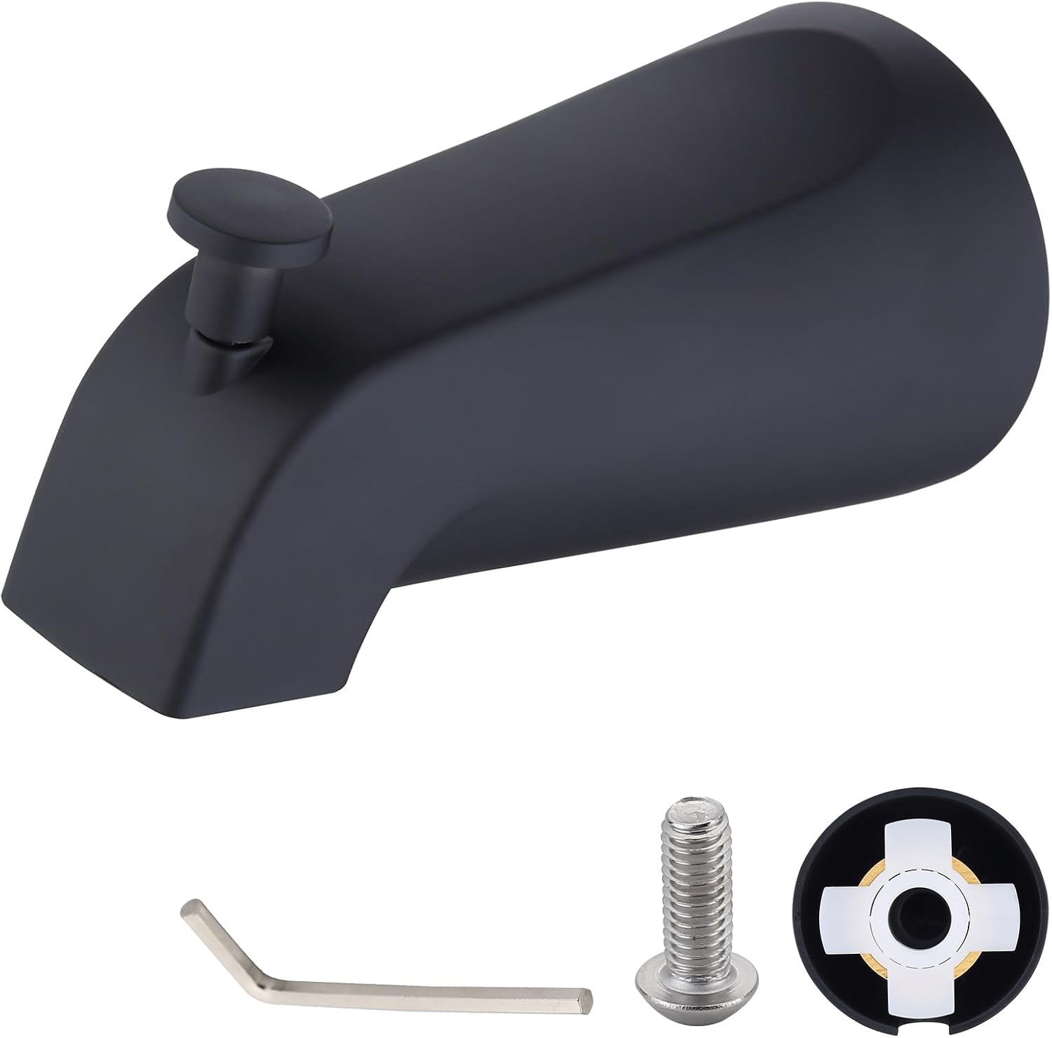 Slip on Tub Spout with Diverter, Compatible with American Standard 8888026.002 Bathtub Spout, Tub Faucet Replacement Fits for 1/2" Copper Water Tube (5/8" Diameter) with Hex Wrench (Chrome)