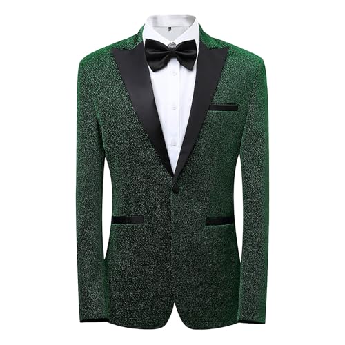 Men's Blazers Long Sleeve Dress One Button Color Patchwork Suit Coat Fashion Sequin Cocktail Jacket Wedding Perform Wear4