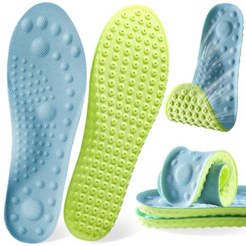 Image of 4D Cloud Soles Insoles for Men and Women,Soft Shock Absorption Massage Insoles -Comfort Sports Shoe Inserts Arch Support Insoles, Work Boot Shoe Insole (Blue, X Men 10~11 /Women 11.5)