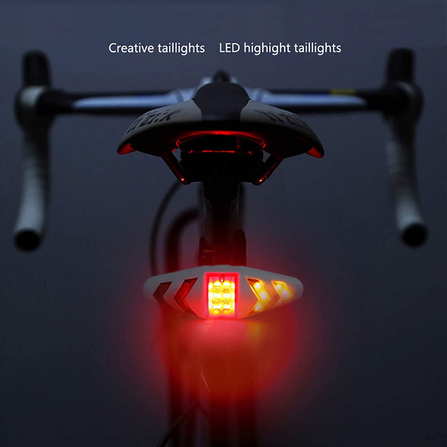 Inteligentne światło tylne roweru Ultra jasne, tylne światło rowerowe LED z czujnikiem hamowania USB Akumulator bezprzewodowy pilot zdalnego sterowania Wodoodporny do rowerów górskich, rowerów